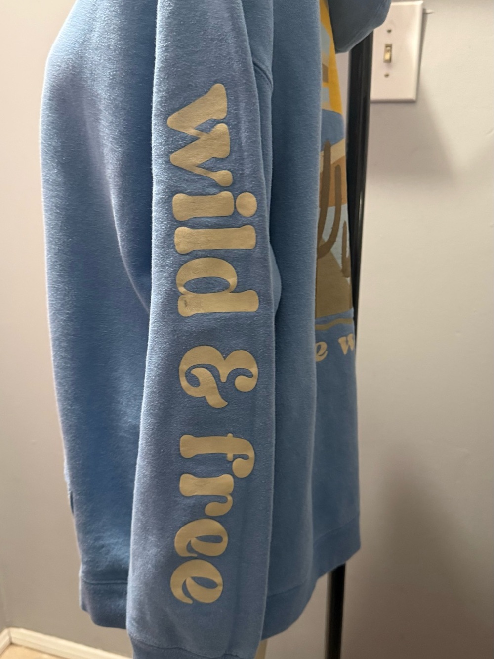 Blue Graphic Hoodie Sweatshirt - All Good Things Desert Print - Picture 9 of 9